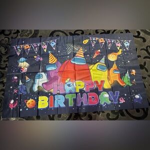 Among Us Birthday Backdrop